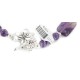 Certified Authentic Navajo Nickel Natural Amethyst Native American Necklace 17015