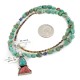 .925 Sterling Silver Certified Authentic Navajo Natural Turquoise Spiny Oyster Lapis Native American Necklace  14492-28-15781