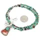 .925 Sterling Silver Certified Authentic Navajo Natural Turquoise Spiny Oyster Black Onyx Native American Necklace 15018-5-15781 .925 Sterling Silver Certified Authentic Navajo Natural Turquoise Spiny Oyster Black Onyx Native American Necklace 15018-5-15781