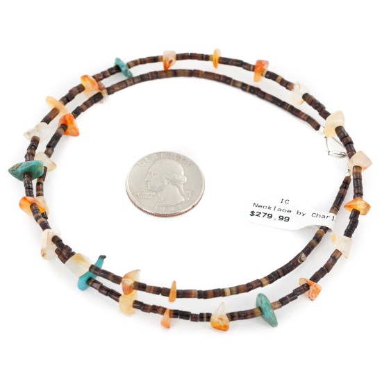 Certified Authentic Navajo .925 Sterling Silver Natural Turquoise Carnelian Native American Necklace Chain 750191 Certified Authentic Navajo .925 Sterling Silver Natural Turquoise Carnelian Native American Necklace Chain 750191