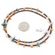 Certified Authentic Navajo .925 Sterling Silver Natural Turquoise Carnelian Native American Necklace Chain 750191