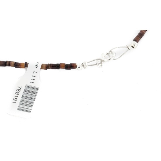 Certified Authentic Navajo .925 Sterling Silver Natural Turquoise Carnelian Native American Necklace Chain 750191 Certified Authentic Navajo .925 Sterling Silver Natural Turquoise Carnelian Native American Necklace Chain 750191