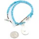 .925 Sterling Silver Certified Authentic Navajo Natural Turquoise Native American Necklace  14998-14391
