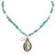 .925 Sterling Silver Certified Authentic Navajo Turquoise Opalite Native American Necklace 1490-16-15762-1