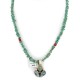 .925 Sterling Silver Certified Authentic Navajo Natural Turquoise Coral Native American Necklace 15040-23-790102