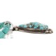 .925 Sterling Silver Certified Authentic Navajo Natural Turquoise Native American Necklace 15017-28-1577