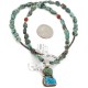 .925 Sterling Silver Navajo Turquoise Coral Necklace NB151210215816