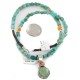 .925 Sterling Silver Certified Authentic Navajo Natural Turquoise Spiny Oyster Native American Necklace 14164-13-15781