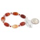 Certified Authentic Navajo Nickel Natural Carnelian Native American Bracelet 12931-2 Certified Authentic Navajo Nickel Natural Carnelian Native American Bracelet 12931-2