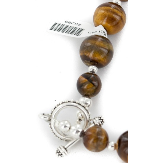 Certified Authentic Navajo Natural Tigers Eye Native American Necklace 25288 Certified Authentic Navajo Natural Tigers Eye Native American Necklace 25288
