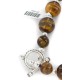 Certified Authentic Navajo Natural Tigers Eye Native American Necklace 25288