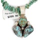 .925 Sterling Silver Certified Authentic Navajo Natural Turquoise Coral Native American Necklace 15040-23-790102