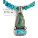.925 Sterling Silver Certified Authentic Navajo Turquoise Native American Necklace 14476-6-15393 .925 Sterling Silver Certified Authentic Navajo Turquoise Native American Necklace 14476-6-15393
