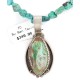 .925 Sterling Silver Certified Authentic Navajo Turquoise Opalite Native American Necklace 1490-16-15762-1