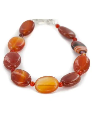 Certified Authentic Navajo Natural Carnelian Nickel Native American Bracelet 12930-4 Certified Authentic Navajo Natural Carnelian Nickel Native American Bracelet 12930-4