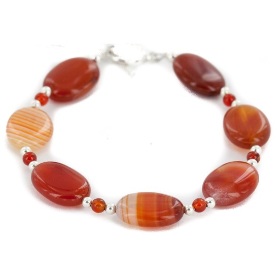 Certified Authentic Navajo Nickel Natural Carnelian Native American Bracelet 12931-2 Certified Authentic Navajo Nickel Natural Carnelian Native American Bracelet 12931-2