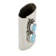 Certified Authentic Navajo Nickel .925 Sterling Silver Natural Turquoise Native American Lighter Case 18123