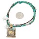 12kt Gold Filled .925 Sterling Silver Horse Handmade Certified Authentic Navajo Natural Turquoise Hematite Native American Necklace 24252-2-15875-31