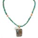 12kt Gold Filled .925 Sterling Silver Kokopelli Handmade Certified Authentic Navajo Natural Turquoise Carnelian Native American Necklace 740100-20-790102