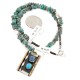12kt Gold Filled .925 Sterling Silver Handmade Certified Authentic Navajo White and Turquoise Lapis Native American Necklace 24150-15956-3