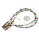 12kt Gold Filled .925 Sterling Silver Handmade Certified Authentic Navajo Natural Turquoise Coral Native American Necklace 740103-17-17019-2
