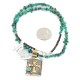 12kt Gold Filled .925 Sterling Silver Cross Handmade Certified Authentic Navajo Turquoise Native American Necklace 24248-2
