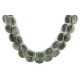 2 Strand Certified Authentic .925 Stering Silver Navajo Natural Green Agate Hematite Native American Necklace 17017