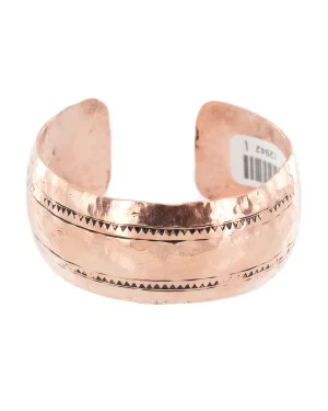 Handmade Hammered Certified Authentic Navajo Pure Copper Native American Bracelet 12942-1 Handmade Hammered Certified Authentic Navajo Pure Copper Native American Bracelet 12942-1
