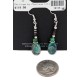 Certified Authentic Navajo .925 Sterling Silver Hooks Dangle Natural Turquoise Native American Earrings 18106-12 All Products NB151215031149 18106-12 (by LomaSiiva)