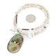 .925 Sterling Silver Navajo Certified Authentic White Howlite Native American Necklace 12926-4-25289