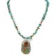 .925 Sterling Silver Navajo Certified Authentic Natural Turquoise Coral Native American Necklace 12926-3-25289