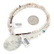 Oval .925 Sterling Silver Navajo Certified Authentic Natural White and Turquoise Native American Necklace 12924-1-25289
