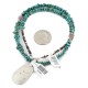 .925 Sterling Silver Navajo Certified Authentic Natural Turquoise Native American Necklace 24464-15781