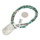 .925 Sterling Silver Navajo Certified Authentic Turquoise Coral Native American Necklace 12925-15979-3