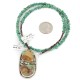 .925 Sterling Silver Navajo Certified Authentic Turquoise Native American Necklace 12926-215781-3