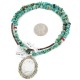 .925 Sterling Silver Navajo Certified Authentic Natural White and Turquoise Coral Native American Necklace 12922-1-1601