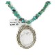 .925 Sterling Silver Navajo Certified Authentic Natural White and Turquoise Coral Native American Necklace 12922-1-1601