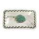 Certified Authentic Handmade Nickel Navajo Natural Turquoise Native American Buckle 1207-11