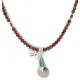 Vintage Style Buffalo Nickel and .925 Sterling Silver Handmade Certified Authentic Navajo Natural Turquoise Goldstone Native American Necklace 24412-2-16076-8