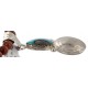 Vintage Style Buffalo Nickel and .925 Sterling Silver Handmade Certified Authentic Navajo Natural Turquoise Goldstone Native American Necklace 24412-2-16076-8 Vintage Style Buffalo Nickel and .925 Sterling Silver Handmade Certified Authentic Navajo Natural Turquoise Goldstone Native American Necklace 24412-2-16076-8