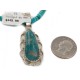 .925 Sterling Silver Handmade Certified Authentic Navajo Natural Carico Turquoise Native American Necklace 24410-2-15786