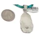 .925 Sterling Silver Handmade Certified Authentic Navajo Natural Carico Turquoise Native American Necklace 24410-2-15786