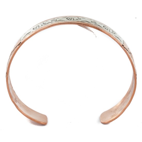Handmade Certified Authentic Bear Navajo Pure .925 Sterling Silver and Copper Native American Bracelet 12762-21 Handmade Certified Authentic Bear Navajo Pure .925 Sterling Silver and Copper Native American Bracelet 12762-21