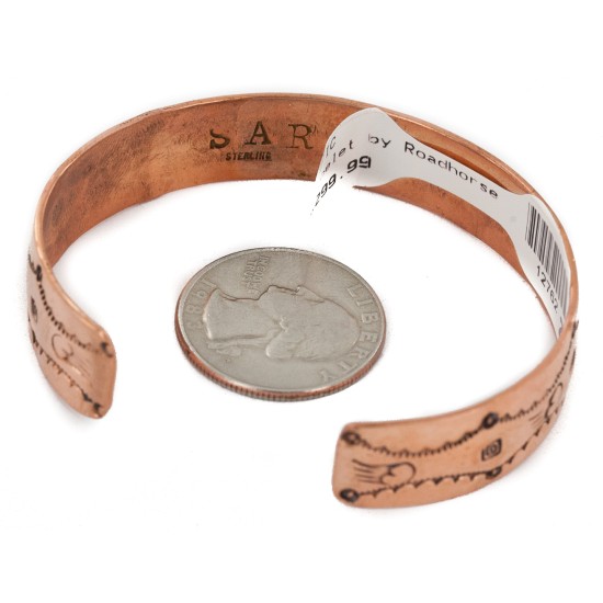 Handmade Certified Authentic Bear Navajo Pure .925 Sterling Silver and Copper Native American Bracelet 12762-21 Handmade Certified Authentic Bear Navajo Pure .925 Sterling Silver and Copper Native American Bracelet 12762-21
