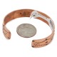 Handmade Certified Authentic Bear Navajo Pure .925 Sterling Silver and Copper Native American Bracelet 12762-21