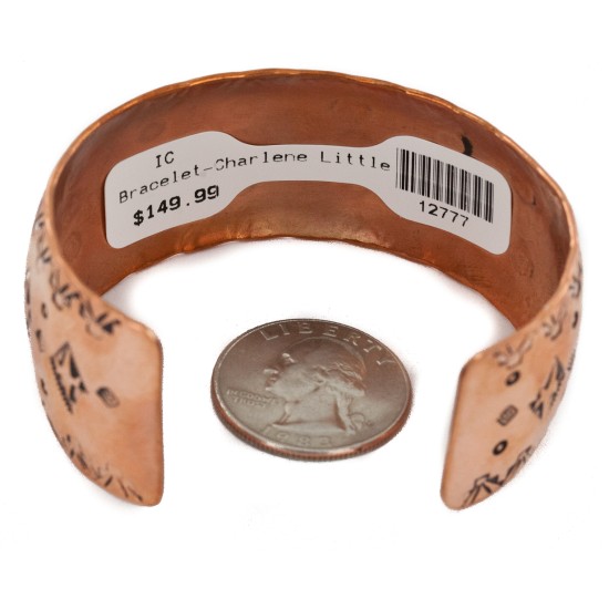 Handmade Certified Authentic Navajo Pure Copper Native American Bracelet 12777-71 Handmade Certified Authentic Navajo Pure Copper Native American Bracelet 12777-71