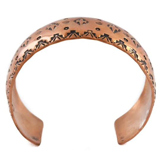 Handmade Certified Authentic Navajo Pure Copper Native American Bracelet 12777-71 Handmade Certified Authentic Navajo Pure Copper Native American Bracelet 12777-71