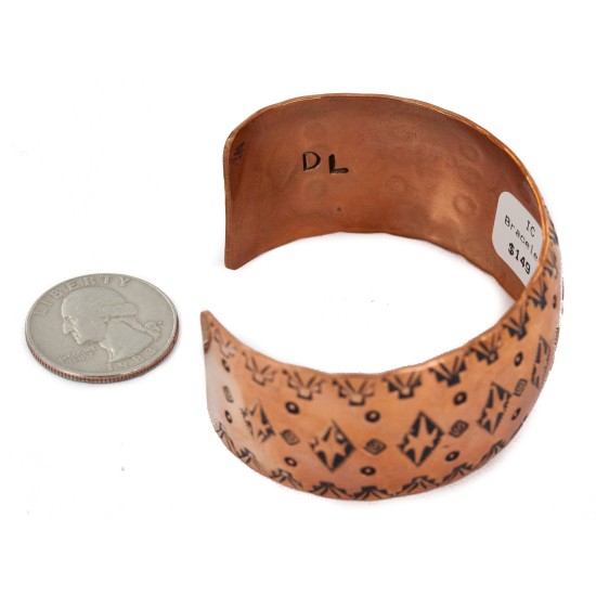 Handmade Certified Authentic Navajo Pure Copper Native American Bracelet 12777-71 Handmade Certified Authentic Navajo Pure Copper Native American Bracelet 12777-71