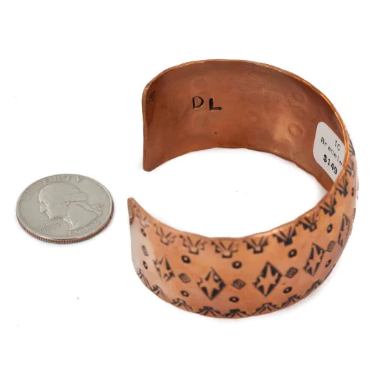 Handmade Certified Authentic Navajo Pure Copper Native American Bracelet 12777-71 Handmade Certified Authentic Navajo Pure Copper Native American Bracelet 12777-71