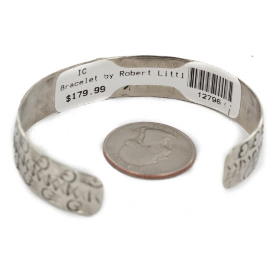 Handmade Certified Authentic Navajo Nickel Natural Turquoise Native American Bracelet 12796-92 Handmade Certified Authentic Navajo Nickel Natural Turquoise Native American Bracelet 12796-92